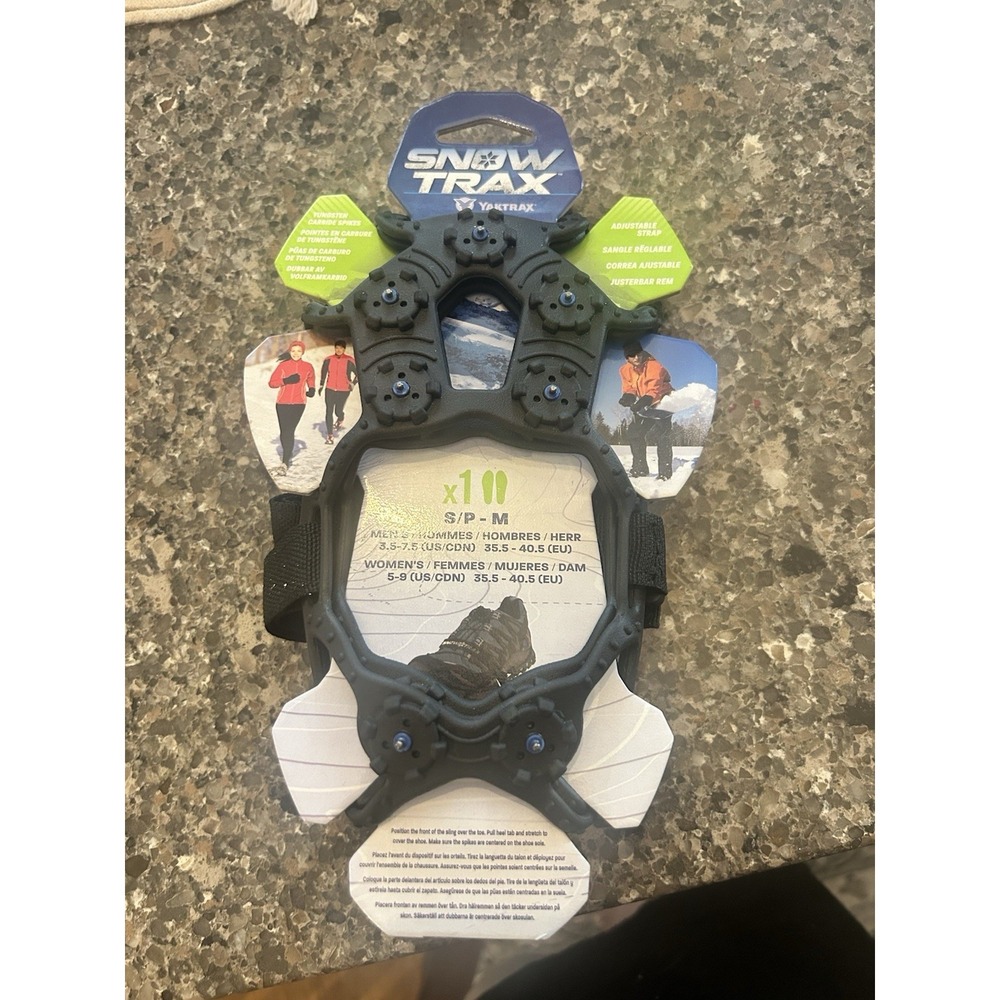 Snow Trax Adjustable Straps Ice Cleats Black Size Small Medium S/M